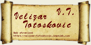 Velizar Totošković vizit kartica